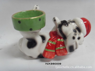 【供应陶瓷动物烛台产品(图)】价格,厂家,图片,陶瓷工艺品,福建省德化县同兴瓷厂-